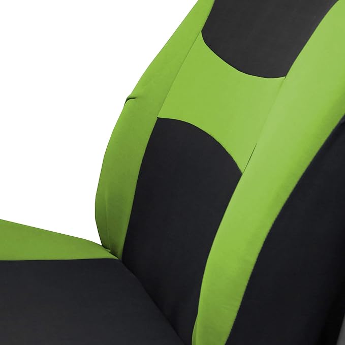 FH Group Light & Breezy Cloth Car Seat Covers, 7 Seater Three Row Set- Airbag & Split Ready -Universal for Cars Trucks and SU