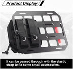 Vehicle Rigid MOLLE Panel, Headrest Organizer EDC Pouch Tool Holster, Tactical Gear Seat Back Rack Truck Equipment Mount Plate, Auto Interior Modular Storage Shelf Accessory (Headrest Panel)