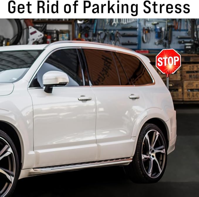 LED Stop Sign Parking Assistant for Garage with Flashing Signal