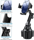 Miracase Universal Cup Phone Holder for Car, [Upgraded Version] Adjustable Long Neck Car Cup Holder Phone Mount Cradle Friendly Compatible with iPhone Samsung Google and All Smartphones, Blue