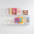 NEXHOME RPO Pine Wood Floating Shelves for Wall, 2-Pack 36 Inch Kids Nursery Book Shelves, Multi-Scene Wall Decor Solid Stora