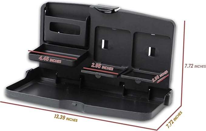 Zento Deals Multipurpose Handy Car Tray - for a More Convenient Time in Your Car (Black1)