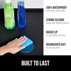 GORILLA GRIP Waterproof Silicone Under Sink Mat with Raised Lip for Kitchen and Bathroom, Cabinet Shelf Liner Stay in Place M