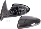 TRQ Driver & Passenger Side Power Mirror Set Smooth Black Manual Fold Compatible with 2019-2023 Kia Forte LXS FE S KI1320226 