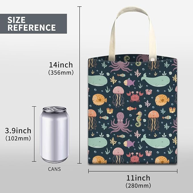Car Trash Can, Cute Car Trash Bag, Hanging Car Organizer and Storage Bag, Trash Bin for Car Accessories, Vehicle, Travelling, Camping Cute Colorful Marine Animal
