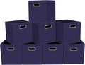 Fabric storage bins Cubes, Fabric Cube Organizer with Handle, Foldable Cube Bins for Cloth or Accessary Storage, 11x11x11, Se