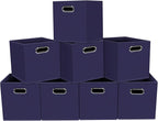 Fabric storage bins Cubes, Fabric Cube Organizer with Handle, Foldable Cube Bins for Cloth or Accessary Storage, 11x11x11, Se