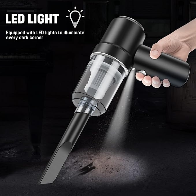 Mini Vacuum Cleaner for,2 in 1 Keyboard Vacuum Cleaner Wireless Handheld,Car Vacuum with Brushless Motor High Power 120W Rech