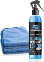Flowgenix™ Waterless Car Wash Spray - Grand Finale - Motorcycle Cleaner & Car Wax Polish (8 oz) - Ceramic Coating - Incl. 2 M