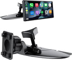 Jansite CD Slot Mount for Carplay Screen 360° Rotation Tool-Free Installation, 4-Button Lock Sturdy CD Slot CarPlay Mount Compatible with 7-10.26 Inch Apple Carplay & Android Auto Screen