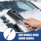 3 in 1 Snow Brush and Ice Scrapers for Car Windshield, 28" No-Scratch Automotive Window Cleaning Scraper with Ergonomic Grip, Detachable Winter Snow Removal Tool for Most Sedans(Purple)