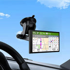 Suction Cup Bracket for Garmin GPS Mount, 17mm Universal Ball Head with Adjustable Telescopic Arm GPS Holder for Car Dashboard Compatible with Garmin Navi Serie 3.5-7 inches Sat Nav