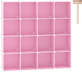 C&AHOME Cube Storage Organizer, 16-Cube Shelves Units, Plastic Storage Cubes, DIY Closet Organizer, Modular Closet Storage Sh