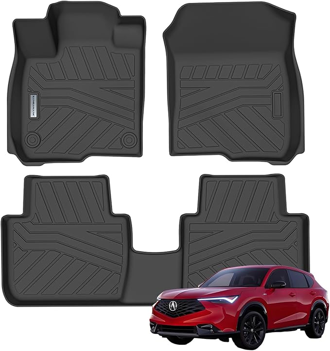 Floor Liners for 2025 Acura ADX & Honda HR-V 2023-2026 TPE All Weather Protection 1st & 2nd Row Car Floor Mats 2025 ADX Accessories-Black