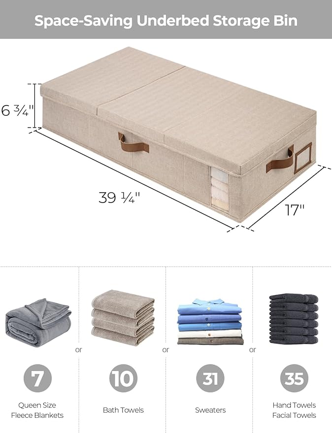 StorageWorks Under Bed Storage with Lid with Under Bed Shoe Storage Organizer