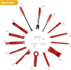 GOOACC 19Pcs Trim Removal Tool Set Panel Fastener Clips Removal Automotive Plastic Upholstery Pliers Removal Install Removal 