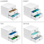 iDesign 3-Drawer Plastic Vanity Organizer, Compact Storage Organization Drawers Set for Cosmetics, Dental Supplies, Hair Care