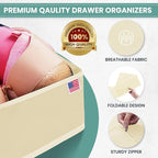 RFAQK Dresser Drawer Organizer Clothes-18 Pack Underwear Clothing Drawer Organizer for Baby, Nursery, Closet-Foldable Fabric 