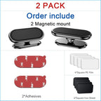 【2-Pack】 Magnetic Phone Holder for car, [ Super Strong Magnet ] [ with 4 Metal Plate ] Cell Phone carmount for iPhone Magnetic [ 360° Rotation ] Universal Dashboard Adhesive Car Magnetic Phone Mount