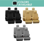 FH Group Full Set Faux Leather Car Seat Covers for Low Back Front Seat Covers, Airbag Compatible, Split Bench Rear Seat, Univ
