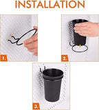 G.CORE Pegboard Bins PegBoard Cups with Hooks & Loops, Peg Board Hooks Assortment Organizer Accessory, Various Tools Storage 