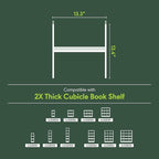 Furinno Cubicle Cube Insert, H-Shelf Cube Organizer, 2-Tier Shelf Dividers, Fits into Furinno Extra Thick Cubes, for Organize