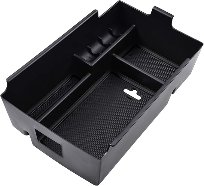EDBETOS Center Console Organizer Compatible with Chevy Equinox Accessories 2018 2019 2020 2021 2022 2023 2024 Insert Tray Interior Secondary Armrest Storage Box ABS, Black