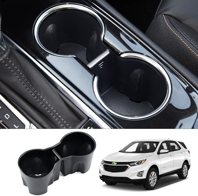 Autorder Cup Holder Inserts for Chevy/Chevrolet Equinox 2018 2019 2020 2021 2022 2023 2024 Accessories Center Console Water Cup Holder