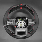 MEWANT Steering Wheel Covers for Ford F-150 2021-2023 / F-150 Lightning 2022-2023 Hand-Stitched F150 Steering Wheel Wrap
