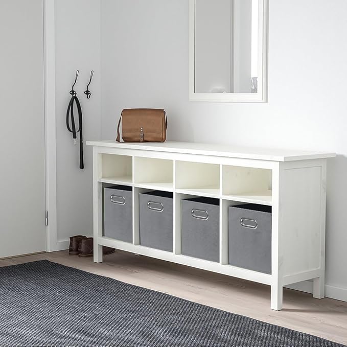 ShellKingdom Storage Bins, Foldable Fabric Storage Cubes And Cloth Storage Organizer Drawer with Metal Handle For Closet And 