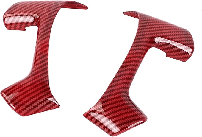 Hoolcar Interior Center Console Steering Wheel Cover Trim Compatible with Chevrolet Silverado Tahoe Suburban Avalanche 2007-2013, Red Carbon Fiber