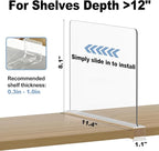 Purse Organizer for Closet Shelf Dividers: 6-Pack Adjustable Clear Acrylic Bag Storage Organizer for Handbags, Sweaters, Towe
