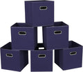 STOREONE Fabric Storage Bins Cubes Baskets Containers-(11X11X11) with Dual Handles for Shelf Closet, Nursery Home ， Bedroom O