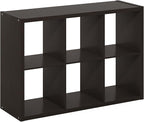 Furinno Cubicle Book Shelf, 6-Cube Bookshelf, Extra Thick Frame Horizontally & Vertically Reversible Bookcase with Open Back,