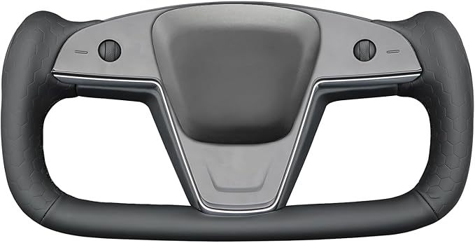 MEWANT Hand Stitched Tesla Model S Yoke Steering Wheel Cover Wrap for Tesla Model S 2021-2023 / Model X 2021-2023 Tesla Yoke Steering Wheel Accessories