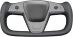 MEWANT Hand Stitched Tesla Model S Yoke Steering Wheel Cover Wrap for Tesla Model S 2021-2023 / Model X 2021-2023 Tesla Yoke Steering Wheel Accessories