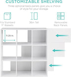 Best Choice Products 9-Cube Storage Organizer, 11in Shelf Opening, Bookcase, Display Shelf, Customizable w/ 3 Removable Back 