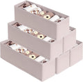 MURRI&MURRDI 6-Pack Foldable Fabric Sock Drawer Organizer, Small Dresser Drawer Organizer for Clothes, Storage Divider Bins f