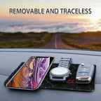 Sticky Dash Pad (4 Pack), Removable and Traceless Car Dashboard Mat with Heat Resistant, Sticky Non-Slip Dashboard Gel Pad fo