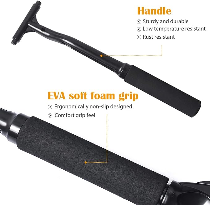 AutoEC Car Window Glass Cleaner Wand Windshield Interior Cleaning Tool with Detachable Ice Scraper for Car Auto SUV Truck, 2 Coral Fleece Bonnets