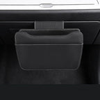Car Leather Trash Can for Glove Box, Hanging Garbage Bin，Waterproof Foldable Stroage Organizer for Car, Multipurpose Interior Accessories for SUV Truck RV Camping (Black Glove Box)