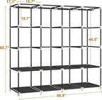MOGELAFOO Portable Closet Wardrobe, 67-Inch Clothes Organizer with 4 Hanging Rods and 8 Shelves, Non-Woven Fabric Cover, Larg