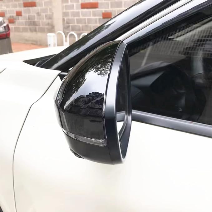 New 2pcs Door Exterior Rearview Mirror Cover Cap Trim for Nissan Rogue Mitsubishi Outlander 2022 2023 2024 (Glossy Black)