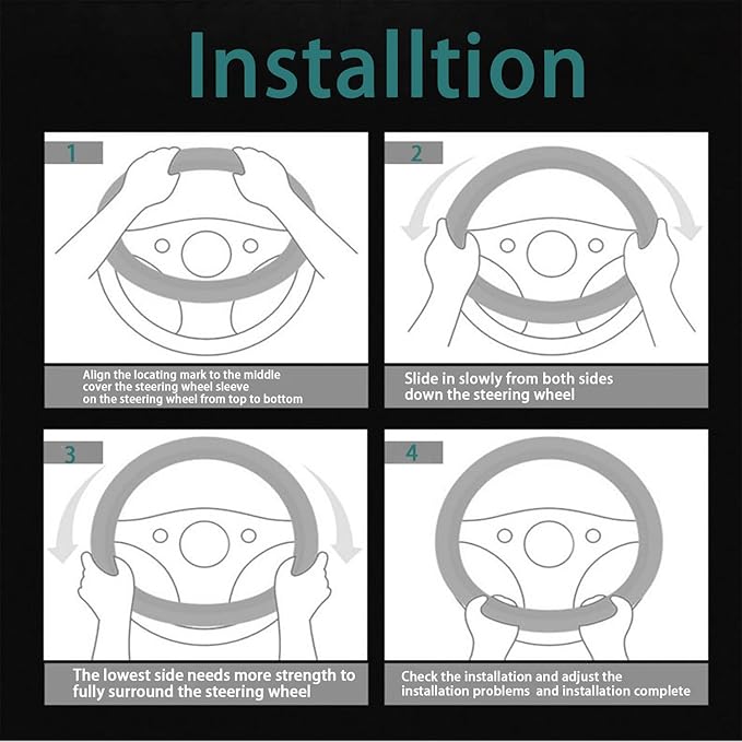 Suede Steering Wheel Cover,Compatible with BMW 325 330 525 530 540 745 M3 M5 X5 Suede Leather Sport Non-Slip Wheel Cover Car Interior Accessories 15.5 16 inch for Man and Women
