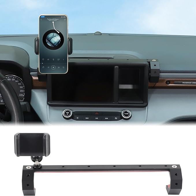 Aunginsy Dashboard Phone Holder Compatible with Ford Maverick 2022-2024, 8-inch Navigation Screen Upper Panel Fixed Clip 360° Rotation Mobile Phone Mount for Most Cell Smartphone Bracket Accessories