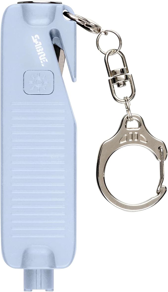 Sabre Safe Escape™ 3-in-1 Car Escape Tool for Car Safety with Spring-Loaded Window Breaker, No Swing Required, Seat Belt Cutt
