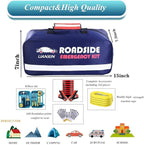 Roadside Assistance Emergency Kit - Car Emergency Kit with Jumper Cables (Upgraded) Emergency Roadside Kit for Car 142 Pieces