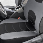 BDK Soft & Smooth Leatherette Sideless Front Car Seat Covers Fit for Car SUV Van (Black & Gray)- Easy Installation Cover