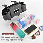 4-in-1 car organizer back seat, Multi-Pocket backseat car cup holder, Universal back seat cup holders for cars, car organization, for Travel & Daily Use (BLACK)