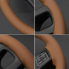 MEWANT Steering Wheel Covers for Dodge RAM 1500/1500 Classic / 2500/3500 / 5500 Hand-Stitched Genuine Leather ram Steering Wheel Wrap